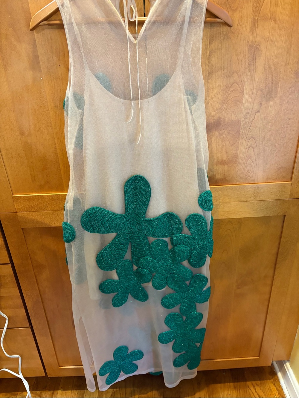 SIMONMILLER Hibiscus Crochet Dress in Gummy Green Medium - Picture 8 of 17